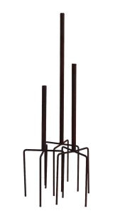 Gartenstecktisch stabil und massiv Metall Deko-Tisch Tischplatte Ø:41 cm, Höhe 59 cm, mit 4-fach Fuß Höhe 30 cm 70 cm / 41 cm