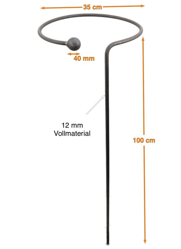 Staudenhalter mit offenem Ring freistehend