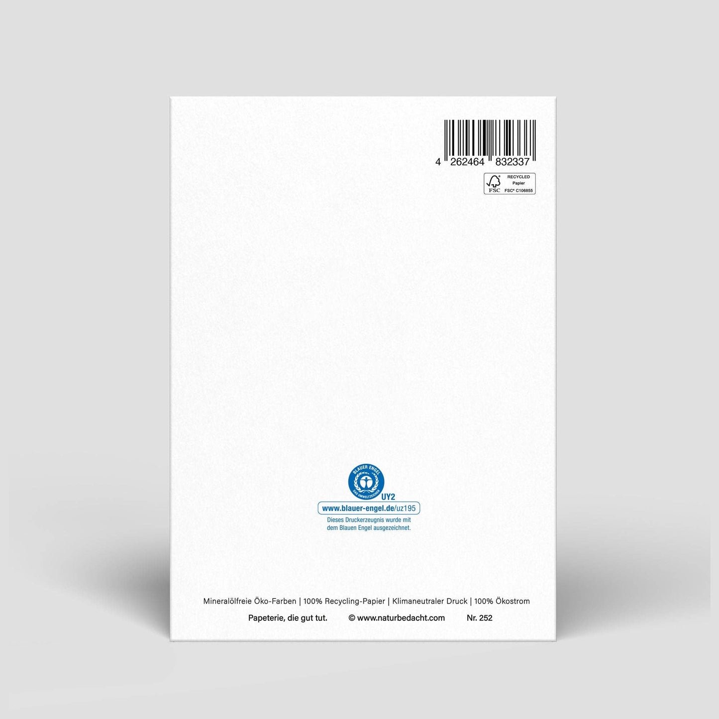 Naturbedacht - Klappkarte - Geburtstagskarte - Konfetti - Nr. 290
