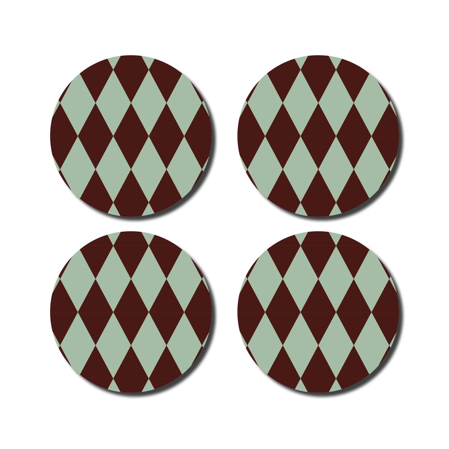 De Lange Tafel - Untersetzer Diamond · Mint/Aubergine