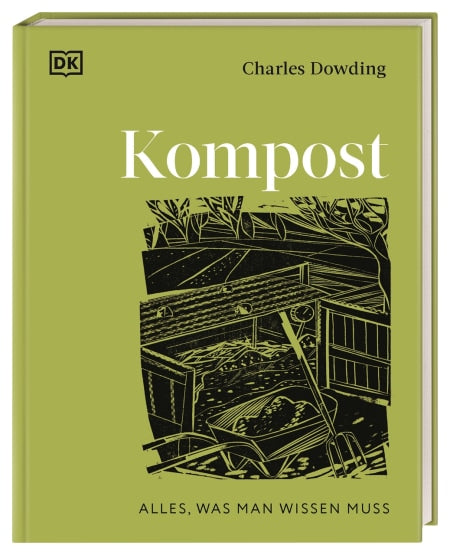 „Kompost“ vom DK Verlag besticht durch seinen grünen Einband mit einer schwarz-weißen Gartenkomposter-Illustration. Der Untertitel „Alles, was man wissen muss“ macht dieses Buch zum idealen Begleiter für nachhaltiges Gärtnern.