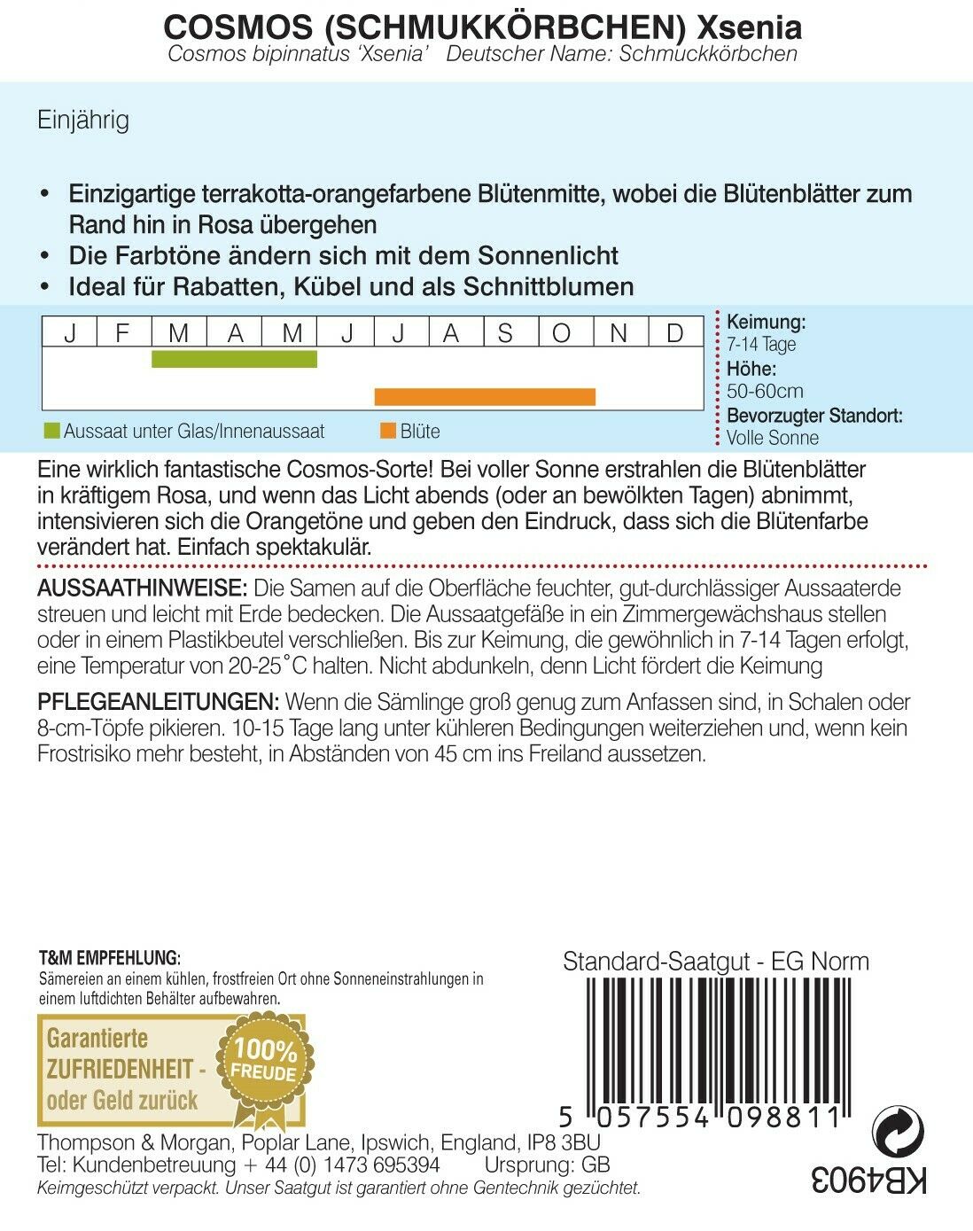 Schmuckkörbchen Xsenia (Cosmos) - Königliche Gartenakademie