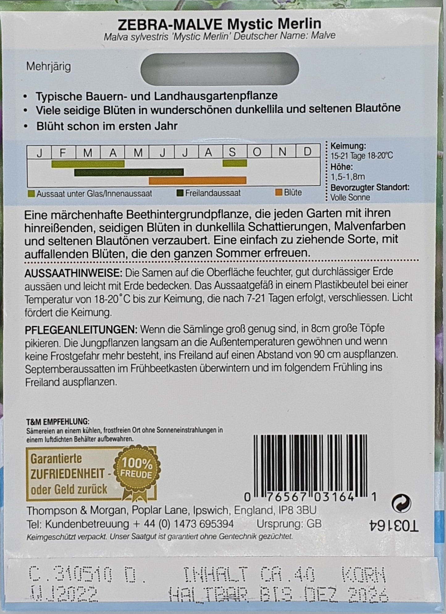 Zebra-Malve Mystic Merlin - Königliche Gartenakademie