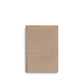 Das Tinne Mia Notizbuch A6 - Nougat Grid (FSC Mix) von Tinne Mia ist geschlossen und zentriert auf weißem Hintergrund abgebildet und verfügt über einen braunen Einband mit Gittermuster.