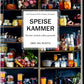 Das Buch "Speisekammer" aus dem Hölker Verlag zeigt auf dem Cover eine Speisekammer mit Einmachgläsern, Flaschen, Körben und Schüsseln und Rezepte zum Selbermachen von Vorräten.