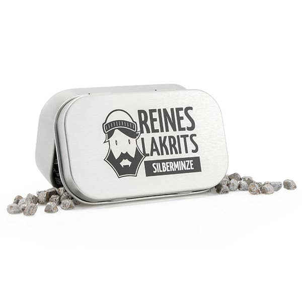 LASSE LAKRITS - natürlich lecker - Dose Reines Lakritz Silberminze