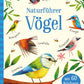 Cover von Usborne Minis - Naturführer: Vögel vom dtv Verlag, ein deutsches Kinderminibuch mit bunten Vogelillustrationen (Specht, Eisvogel, Eichelhäher, Blaumeise, Stieglitz) und dem Text "mit 60 Stickern".