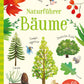 Cover von Usborne Minis – Naturführer: Bäume vom dtv Verlag, einem deutschen Kinderführer mit Illustrationen von Baumarten wie Lärche, Sumpfzypresse, Deutsche Eiche – Blättern, Früchten und Bäumen – plus einem Abzeichen mit 60 Stickern.