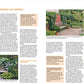 Ein deutsches Magazin über Gartengestaltung mit "Gehölze von A-Z" aus dem Ulmer Verlag zeigt Textkolumnen und Fotos von üppigen Gärten, Bänken, Steinwegen, blühenden Pflanzen und gepflegten Grünanlagen.