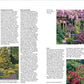 Auf einer Magazinseite sind Spalten mit deutschem Text über Gartengestaltung zu sehen, dazu vier lebendige Gartenfotos, die üppiges Grün, Blumen, Glyzinien, einen rotblättrigen Strauch und Gehölze von A-Z aus dem Ulmer Verlag zeigen.