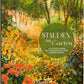 Das Buchcover von "Stauden im Garten" aus dem Callwey Verlag zeigt ein impressionistisches Gemälde von bunten Gartenpflanzen und leuchtenden Blumen mit üppigem Blattwerk. Der Titel und die Namen der Autoren erscheinen in einem grünen Kreis.