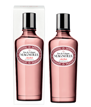 Lade das Bild in den Galerie-Viewer, Der rosa Glasflakon von Ach.Brito - Eau de Cologne - Magnolia 100 ml mit weißem Etikett und rotem Rand wird zusammen mit der dazugehörigen Schachtel gezeigt. Dieser Duft bietet einen blumigen Duft, der perfekt für jede Gelegenheit ist.
