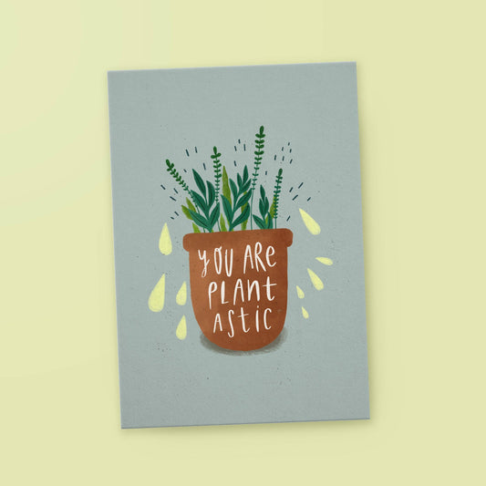 franzizo nachhaltige papeterie - Postkarte »Plantastic«