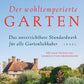 Das Buchcover des Buches Der wohltemperierte Garten von Dr. Isabelle Van Groeningen zeigt ein traditionelles Haus inmitten blühender Gärten unter einem strahlend blauen Himmel, mit Titel, Autor und Verlagsangaben auf Deutsch.
