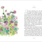 Bunte Wildblumen im Stil von Colette - Mein Blumenalbum (links) und deutscher Faust-Text mit grünem Anführungszeichen und oberem Rand (rechts). Vom Insel Verlag - eine ideale Wahl für jede bibliophile Ausgabe.