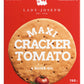 Eine rote Schachtel Lady Joseph | Maxi Cracker mit Tomate, Rosmarin & Olivenöl 150g zeigt ein großes Snack-Bild. Der Text hebt die natürlichen Zutaten, den handwerklich hergestellten spanischen Cracker, das Olivenöl und das Gewicht von 150g (5.3oz) hervor.