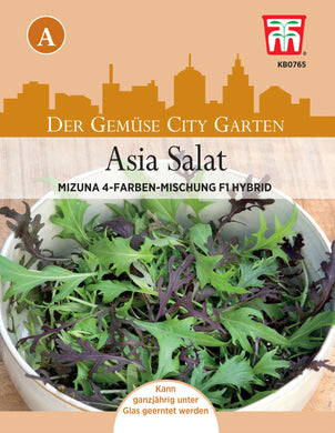 Asia Salat Mizuna 4 Farben Mischung F1 Hybrid - Königliche Gartenakademie