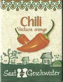 Saatgut - Chili  Vectura Orange - Königliche Gartenakademie