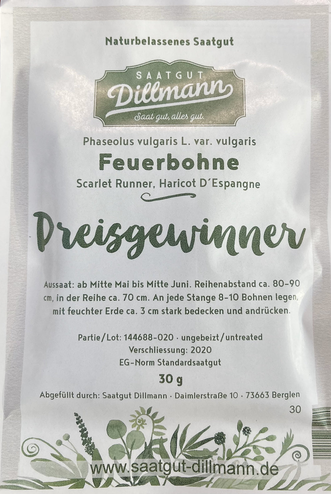 Feuerbohne Preisgewinner