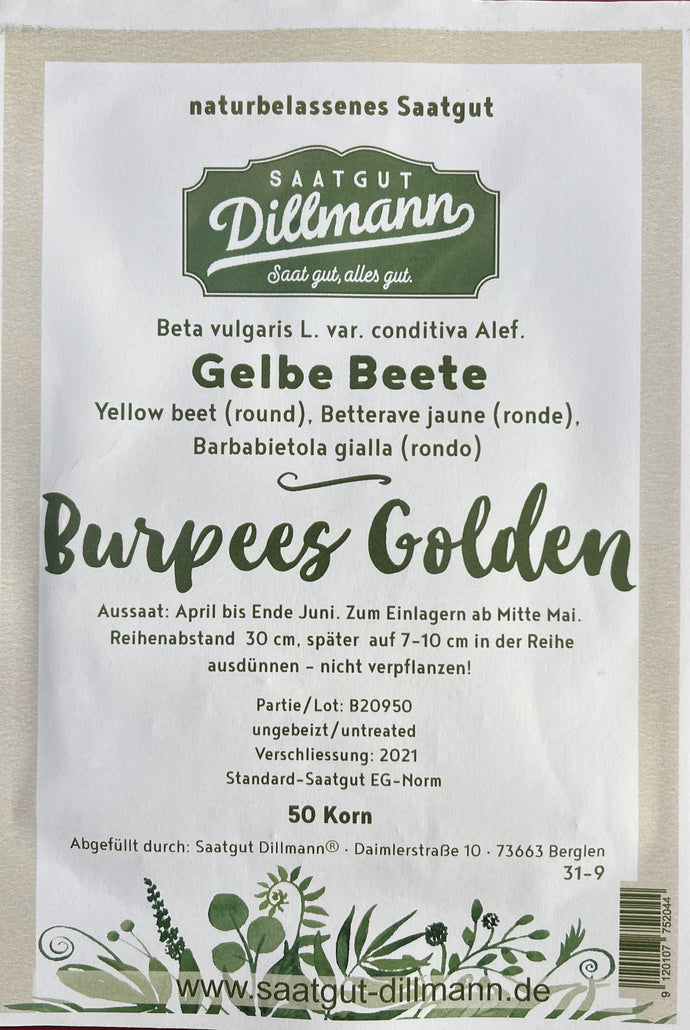 Gelbe Bete Burpees Golden