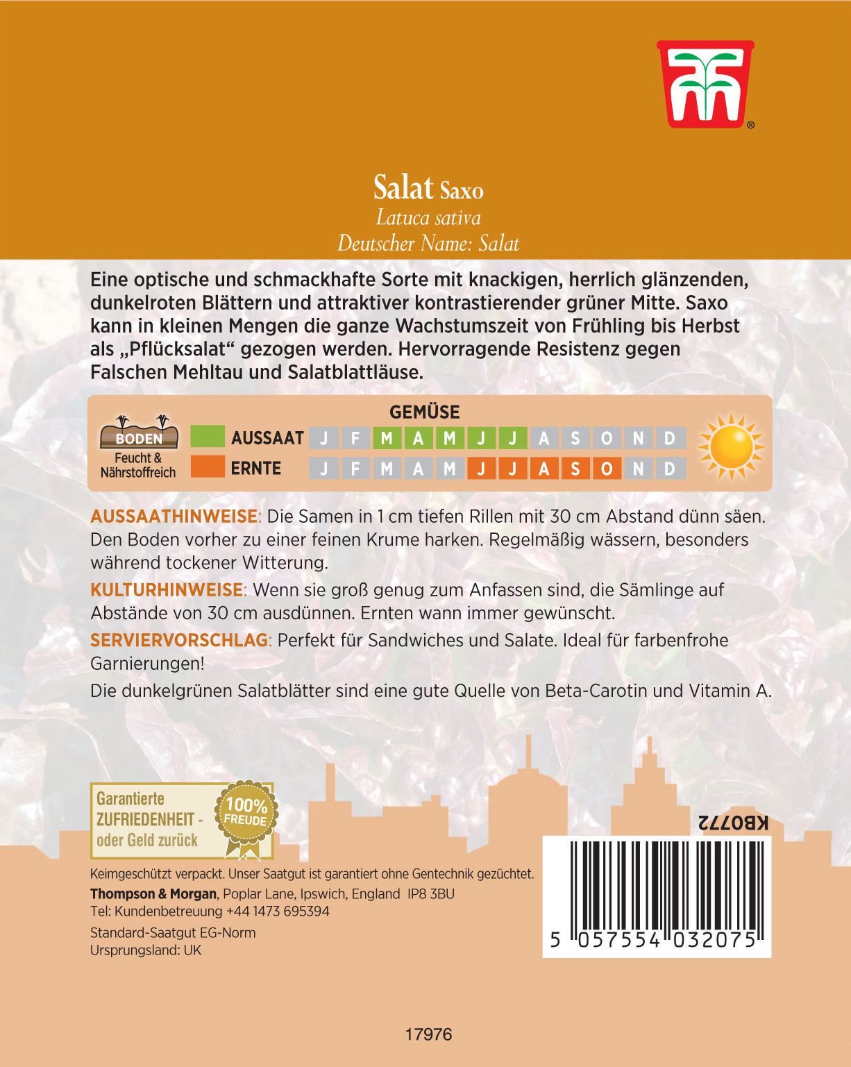 Salat (Eichblattsalat) Saxo - Königliche Gartenakademie