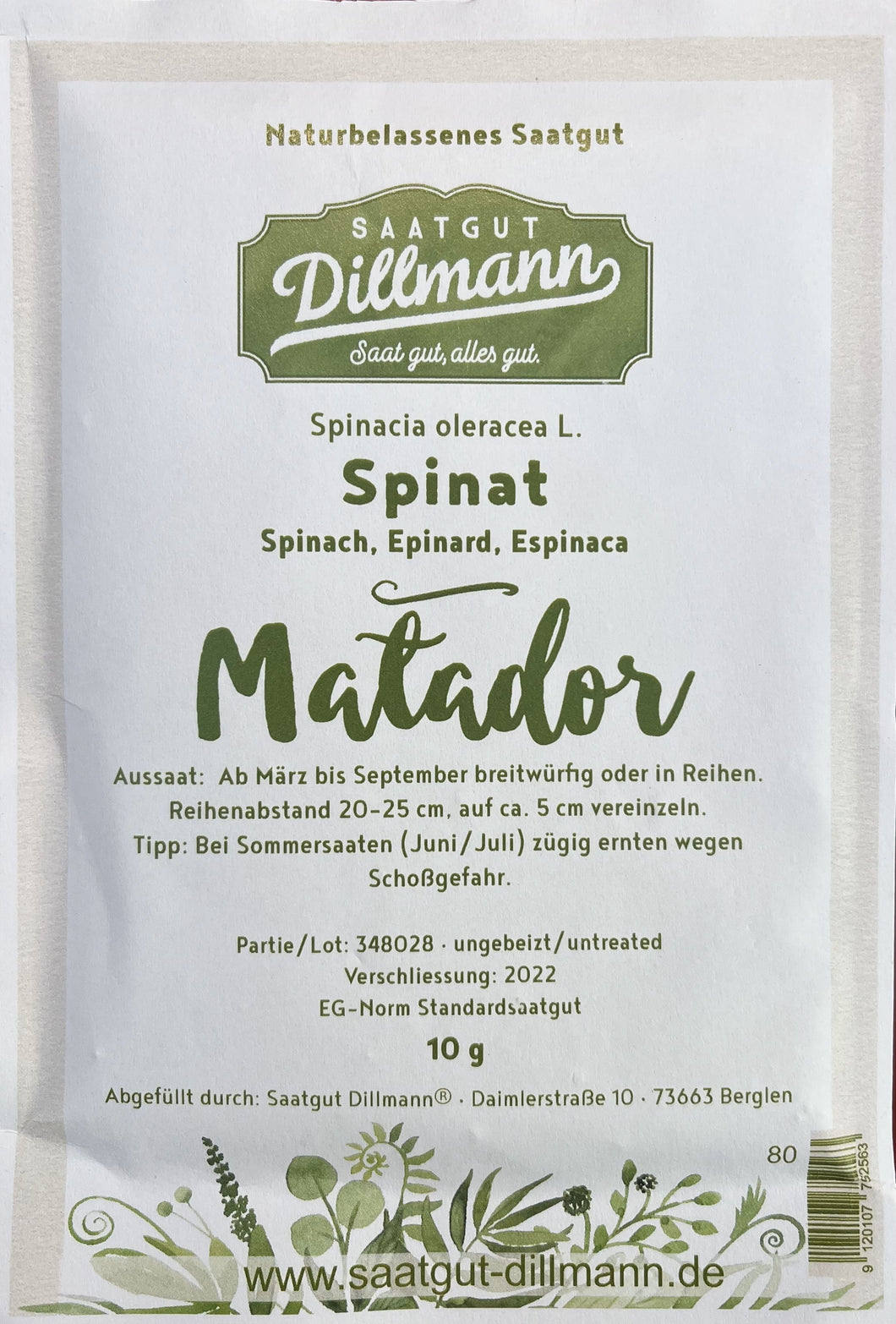 Spinatsamen Matador