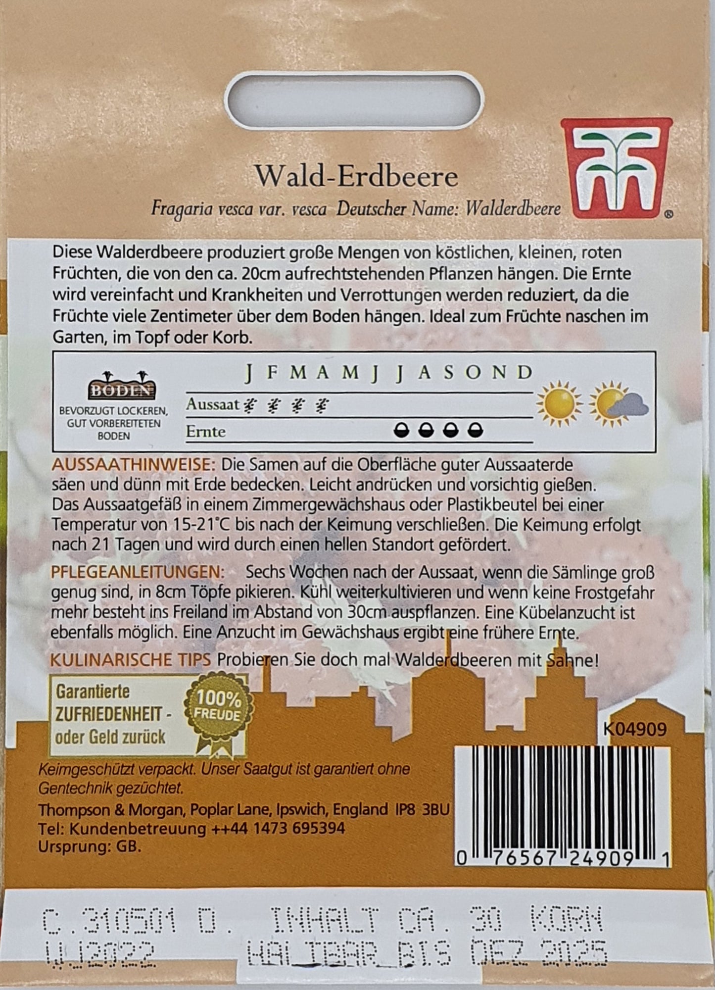 Wald-Erdbeere Woodland - Königliche Gartenakademie