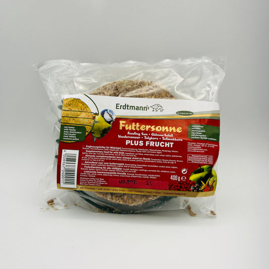 Futtersonne PLUS Frucht - 400 g, im Polybeutel mit Futterhalter